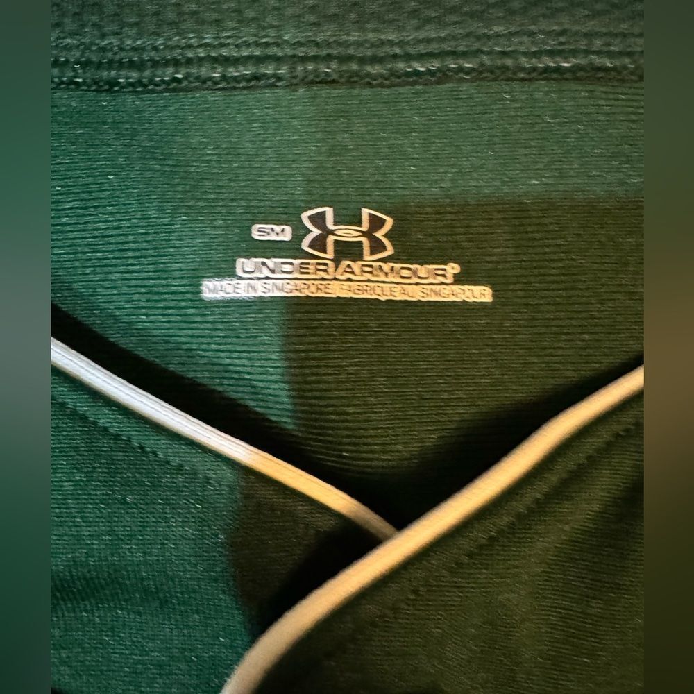 Under Armour Men's Dark Green Button-Up Baseball Jersey NWT - Picture 5 of 9